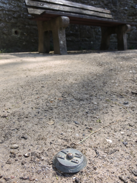 Environment Agency on sunken garden in public park